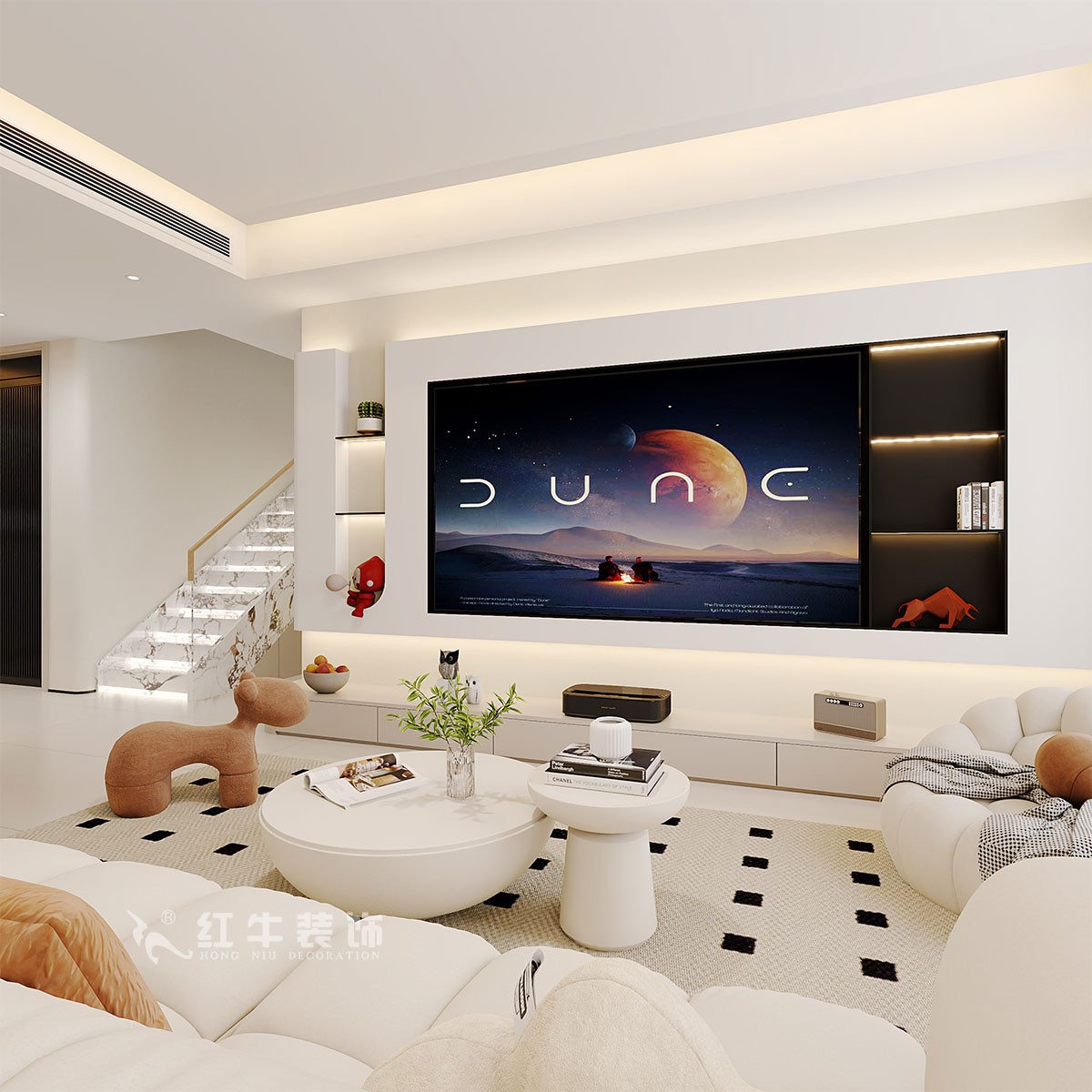 南京138㎡現(xiàn)代復(fù)式裝修，美學(xué)與家居共生！